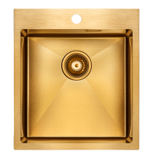 Кухонная мойка Paulmark Neckar PM804551-BG, брашированное золото PVD