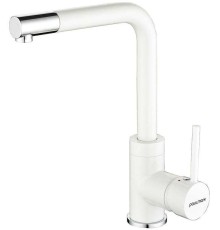 Смеситель Paulmark Honner Ho212018-431TW для кухонной мойки , белый полностью