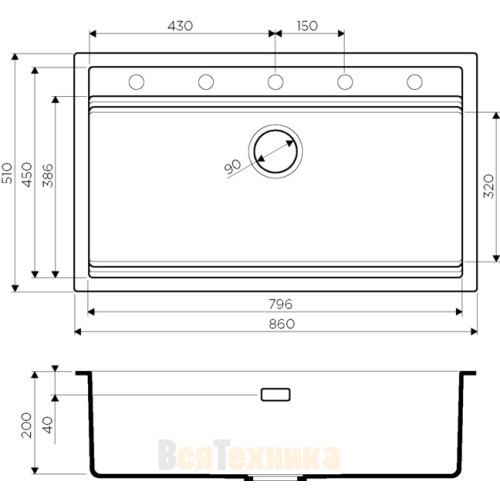 Кухонная мойка Omoikiri Kitagawa 86-LB-GB