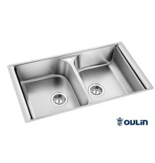 Мойка для кухни с двумя чашами Oulin S-8201
