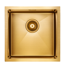 Кухонная мойка Paulmark Aller PM904444-BG, брашированное золото PVD