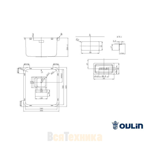 Мойка Oulin OL-0362