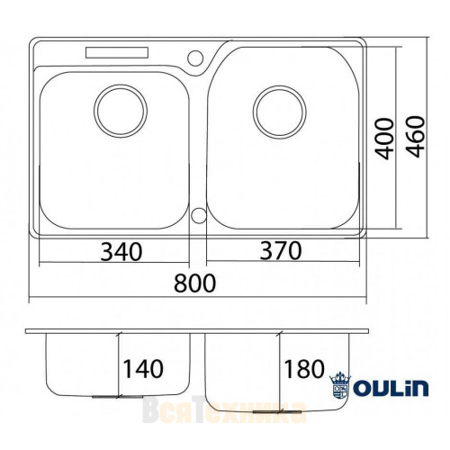 Мойка Oulin OL-H9910