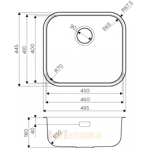 Кухонная мойка Omoikiri Omi 49-U-IN