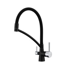 Смеситель Paulmark Siegen Si-213111-418 для кухонной мойки, черный металлик