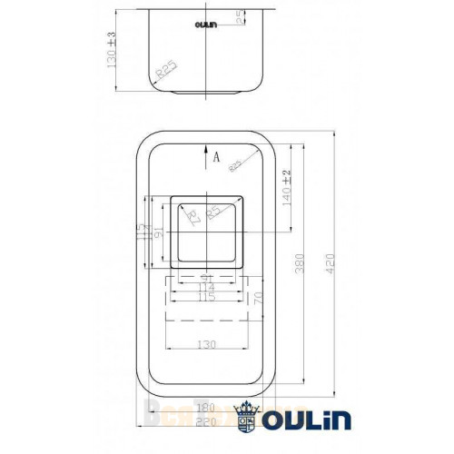 Мойка Oulin OL-0361 square