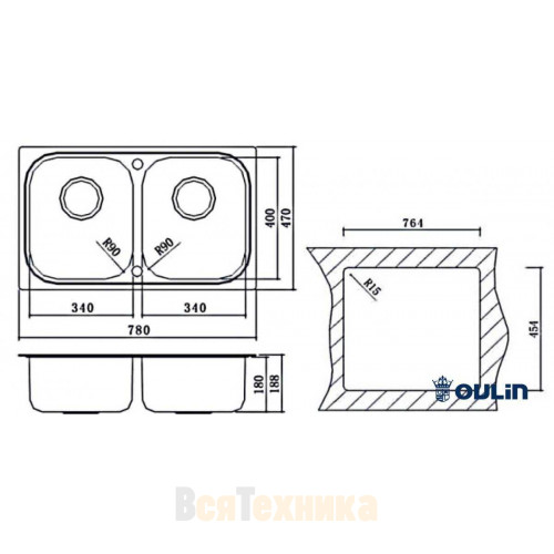 Мойка Oulin OL-8905