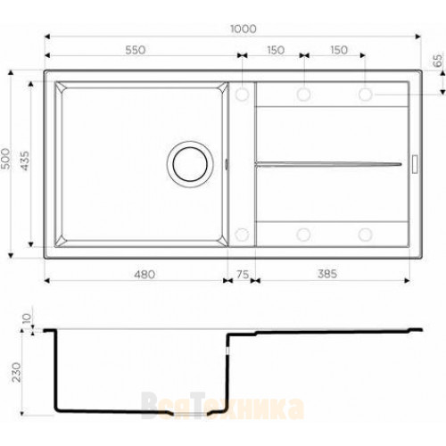 Кухонная мойка Omoikiri Sumi 100-BL