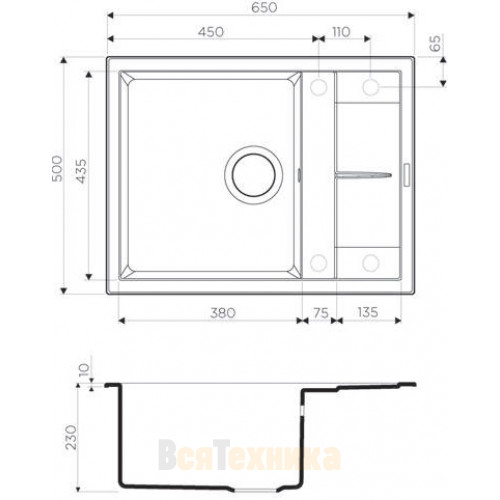 Кухонная мойка Omoikiri Sumi 65-BL