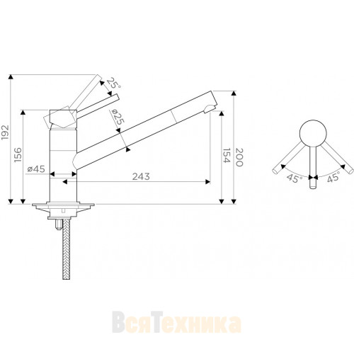 Смеситель Omoikiri Aogashima-SI OAO-BN-SI-35