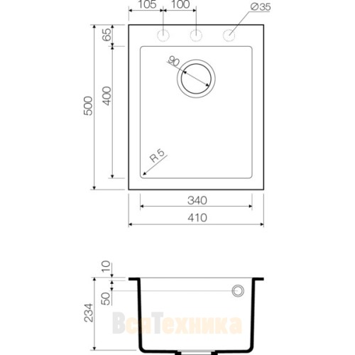 Кухонная мойка Omoikiri Bosen 41-EV 4993219