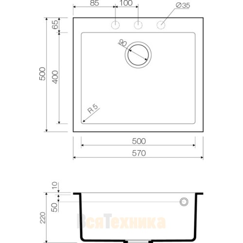 Кухонная мойка Omoikiri Bosen 57-EV 4993222