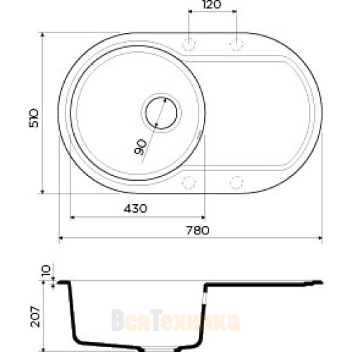 Кухонная мойка Omoikiri Manmaru 78-BE 4993356