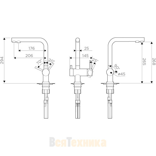 Смеситель Omoikiri Nagano ONA-CR-35