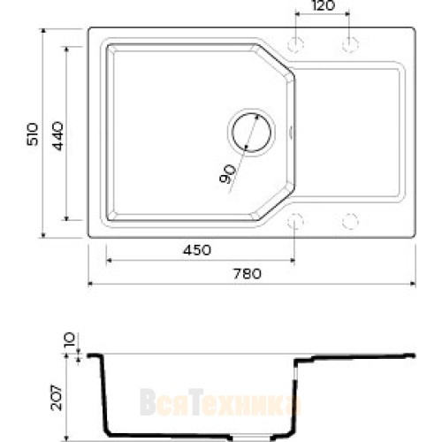 Кухонная мойка Omoikiri Yonaka 78-LB-PA 4993337