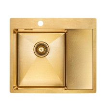 Кухонная мойка Paulmark Alster PM825951-BGL , брашированное золото, левая AISI304