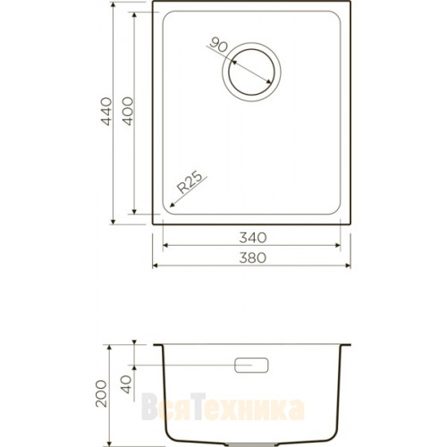 Кухонная мойка Omoikiri Tadzava 38-U-IN