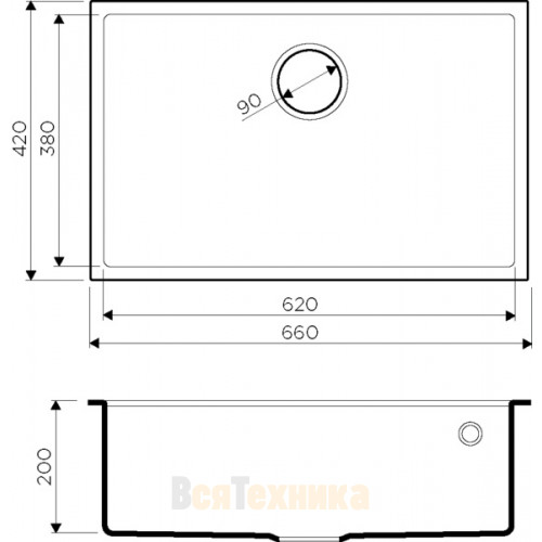 Кухонная мойка Omoikiri Tedori 66-U-WH