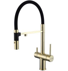 Смеситель Paulmark Magneto Ma213118-G для кухонной мойки, золото