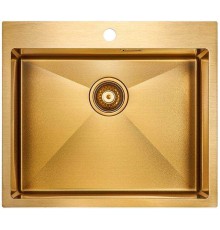Кухонная мойка Paulmark Isar PM805951-BG, брашированное золото PVD