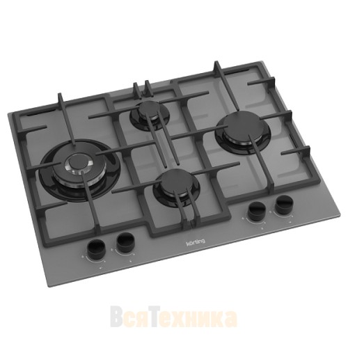 Газовая стеклянная варочная панель Korting HGG 67009 CQTGr