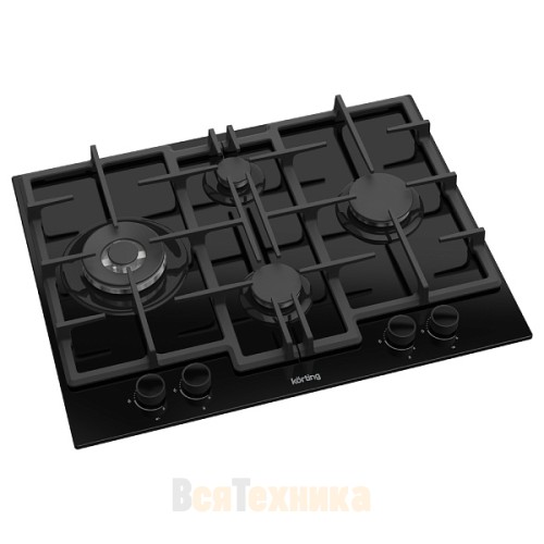 Газовая стеклянная варочная панель Korting HGG 67009 CQTN