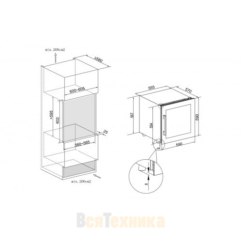 Винный шкаф Temptech OBI 60 SB