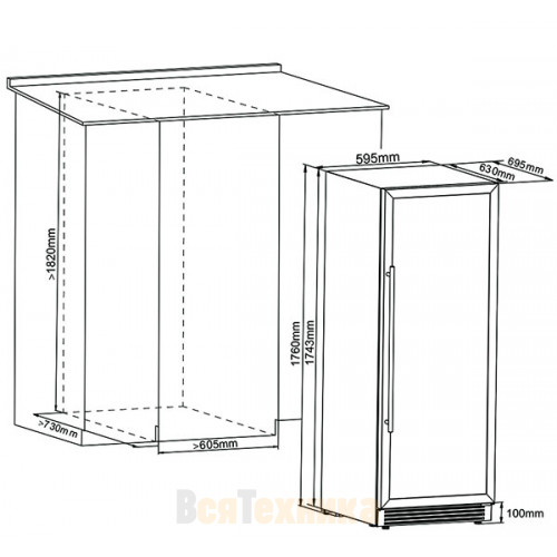 Встраиваемый винный шкаф Cellar Private CP165-2T