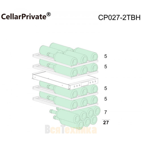 Винный шкаф Cellar Private CP027-2TBH