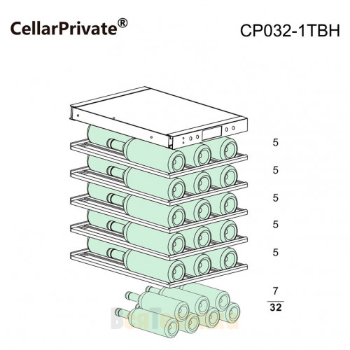 Винный шкаф Cellar Private CP032-1TBH