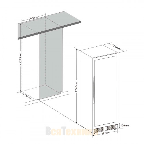 Винный шкаф Cellar Private CP154-3T