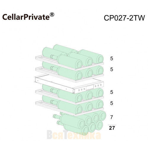 Винный шкаф Cellar Private CP027-2TW