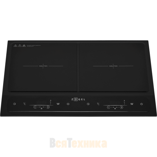 Настольная плита индукционная ZUGEL ZIH620B, черная