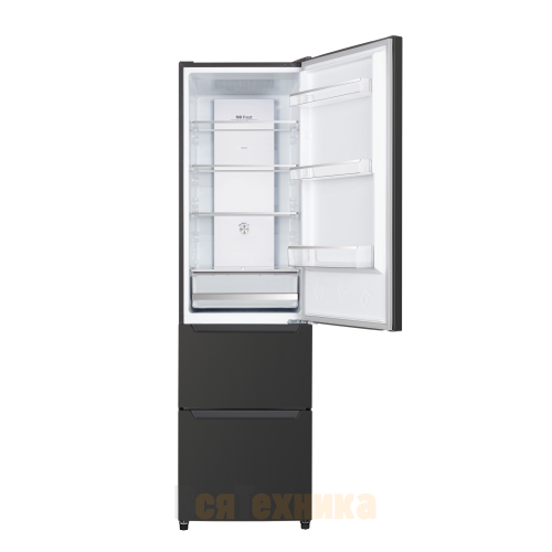 Холодильник ZUGEL ZRFD200B Italian Door, черная сталь