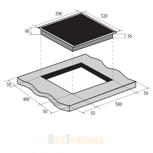 Варочная панель индукционная ZUGEL ZIH604B, черная