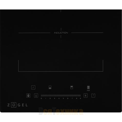 Варочная панель индукционная ZUGEL ZIH294B, черная