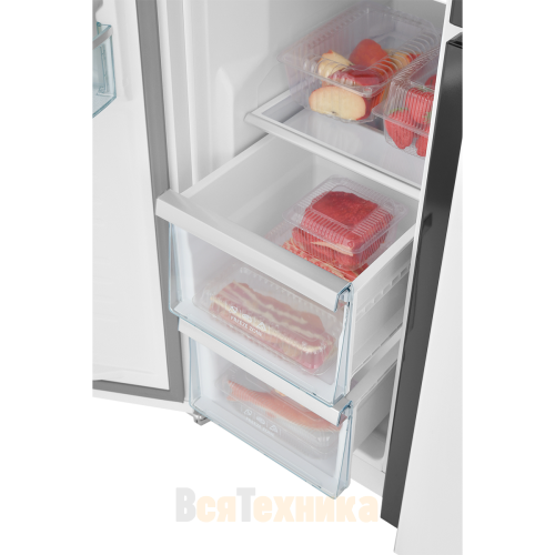 Холодильник T-Door ZUGEL ZRTD459GW, белое стекло