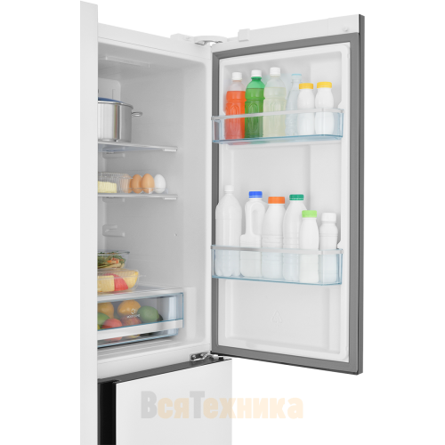 Холодильник T-Door ZUGEL ZRTD459GW, белое стекло