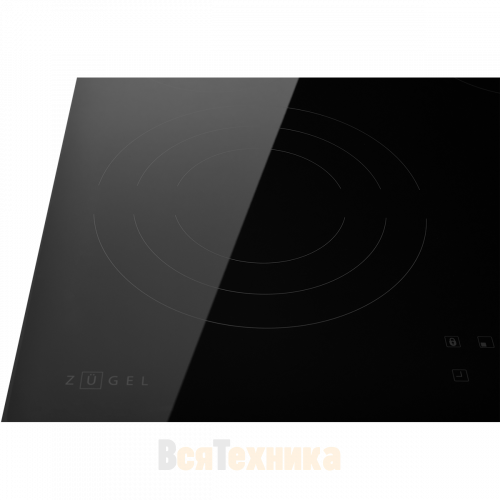 Варочная панель стеклокерамическая ZUGEL ZEH607B, черная