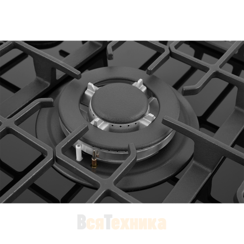 Встраиваемая газовая варочная панель ZUGEL ZGH602X, черная