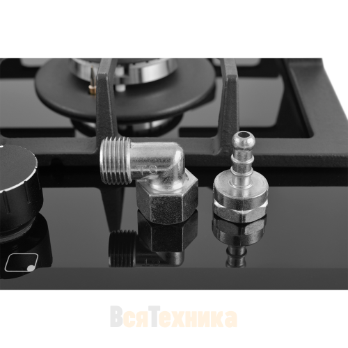 Встраиваемая газовая варочная панель ZUGEL ZGH602X, черная