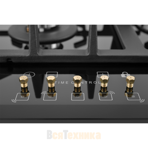 Встраиваемая газовая варочная панель ZUGEL ZGH602X, черная