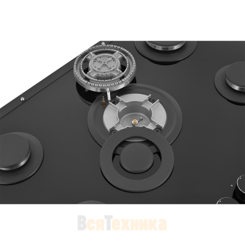 Встраиваемая газовая варочная панель ZUGEL ZGH602X, черная