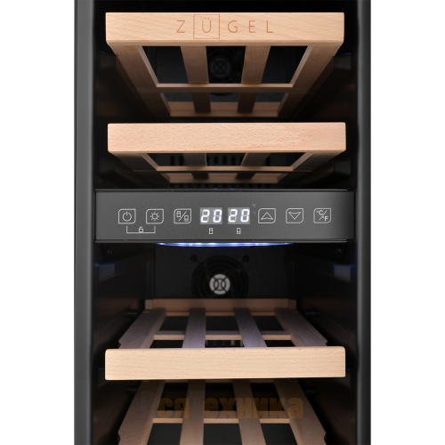 Встраиваемый винный шкаф ZUGEL ZCWI170DB, Dual Zone