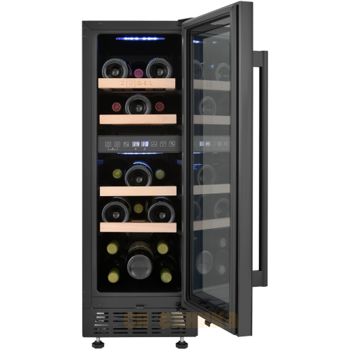 Встраиваемый винный шкаф ZUGEL ZCWI170DB, Dual Zone