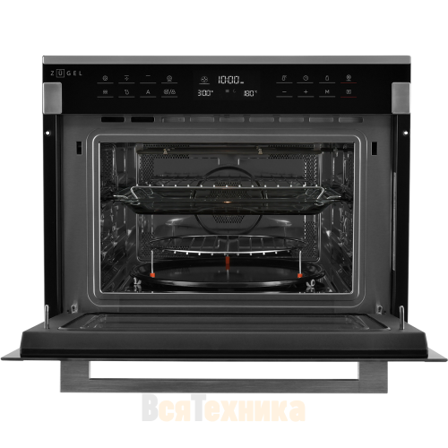 Встраиваемый компактный духовой шкаф с СВЧ ZUGEL ZOE610X