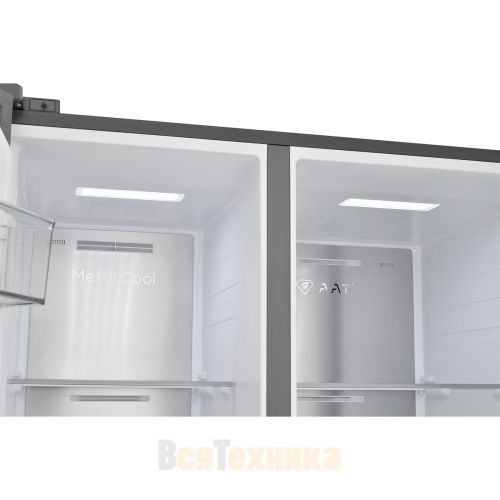 Холодильник полувстраиваемый ZUGEL ZRSSI540XB, чёрная сталь