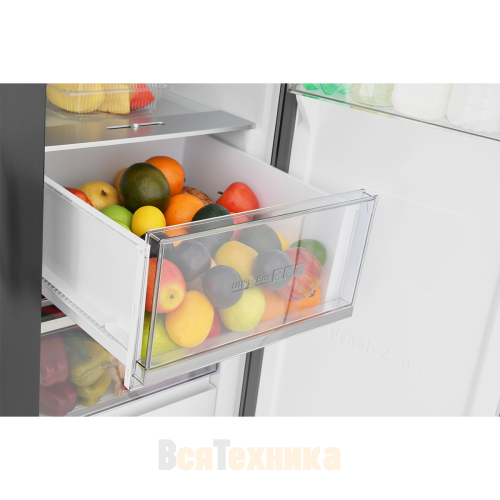 Холодильник полувстраиваемый ZUGEL ZRSSI540XB, чёрная сталь