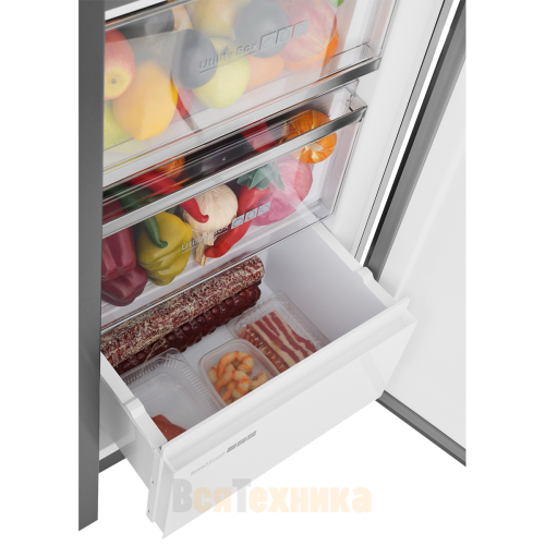 Холодильник полувстраиваемый ZUGEL ZRSSI540XB, чёрная сталь