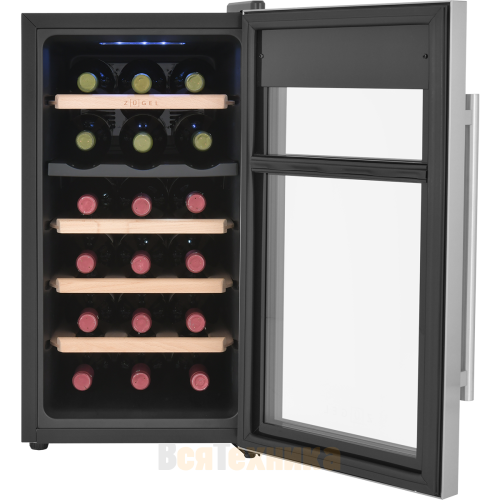 Винный шкаф ZUGEL ZTWF182DX, Dual Zone